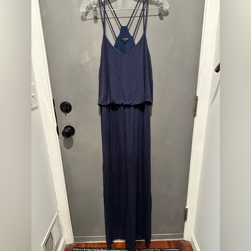 Paper moon navy blue maxi dress. Size large.